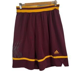 Adidas Arizona State Sun Devils Basketball Shorts Mens Size L Red NCAA College